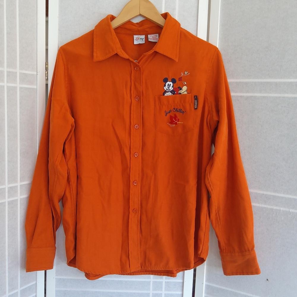 Disney vintage oranges button up shirt